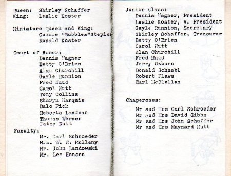 1958 Prom Keepsake (Inside)